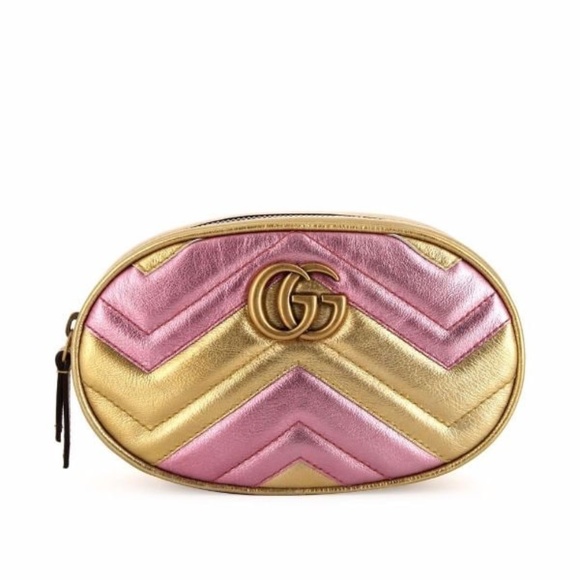 GUCCI GG Gold Marmont Belt Bag - Picture 2 of 3